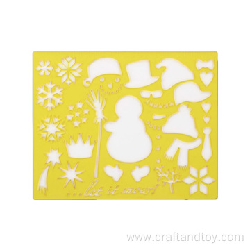 drawing stencil in Christmas design